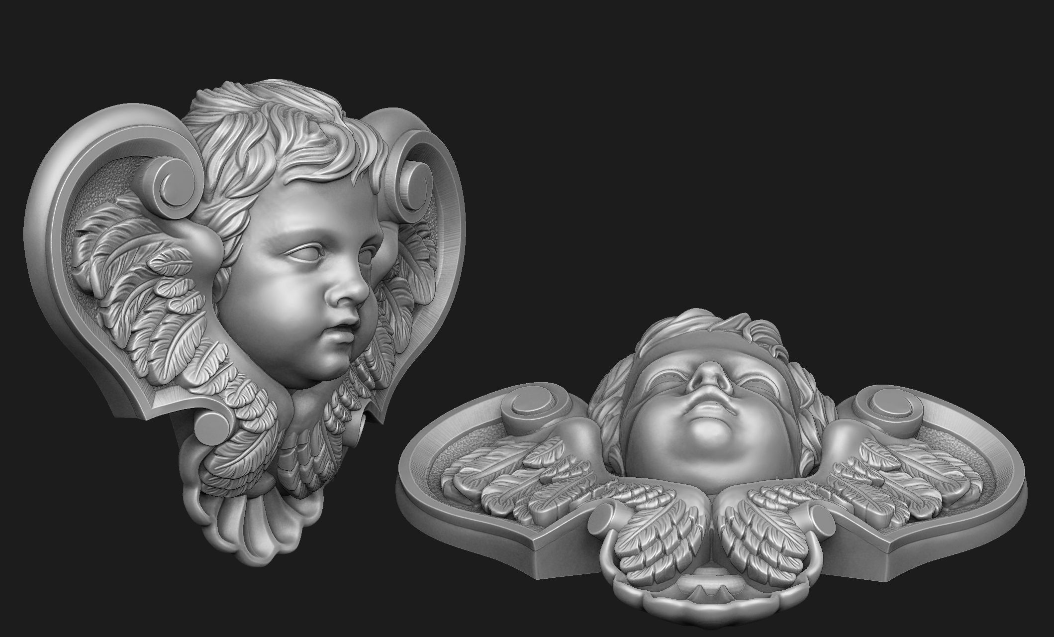 Putto Pendant 3D print model_3