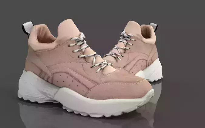 WOMAN SHOES Low-poly 3D model