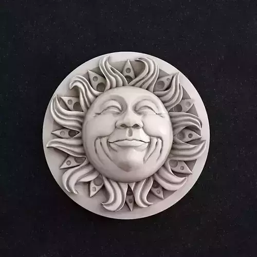 Jewelry pendant Sun Face mask