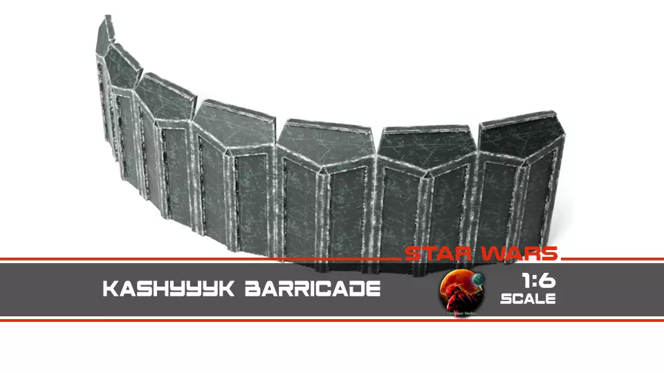 Kashyyyk barricade 1-6 scale Hottoys 3D print model_0