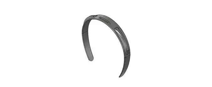 Headband for Slide On Mickey Mouse Ears with bow slot 3D print model