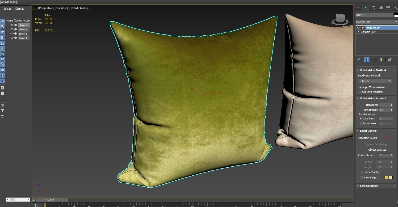 Decorative pillows set 039 3D model_10