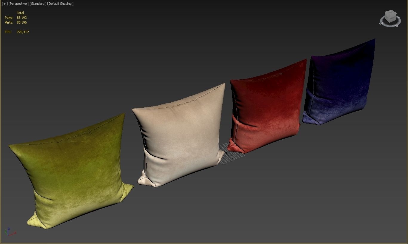 Decorative pillows set 039 3D model_9