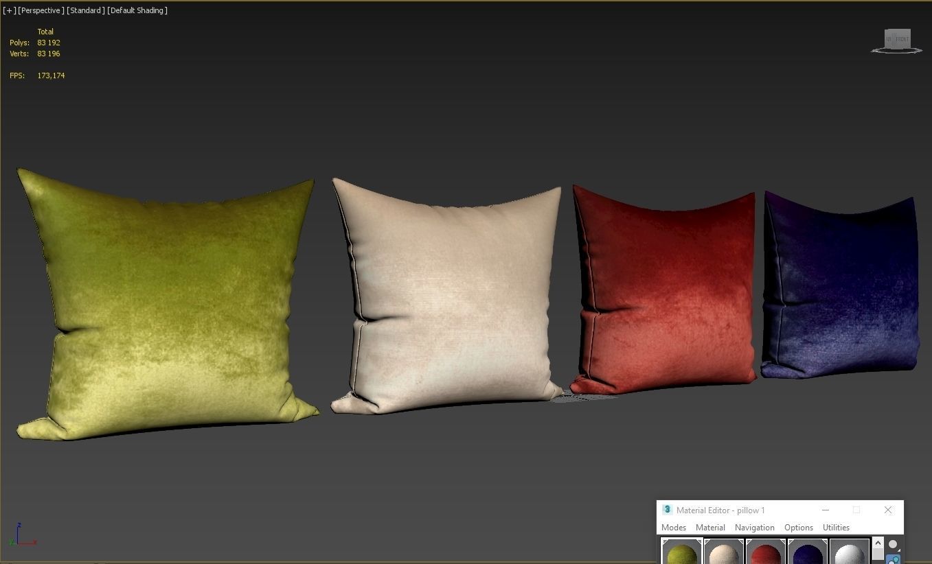 Decorative pillows set 039 3D model_4