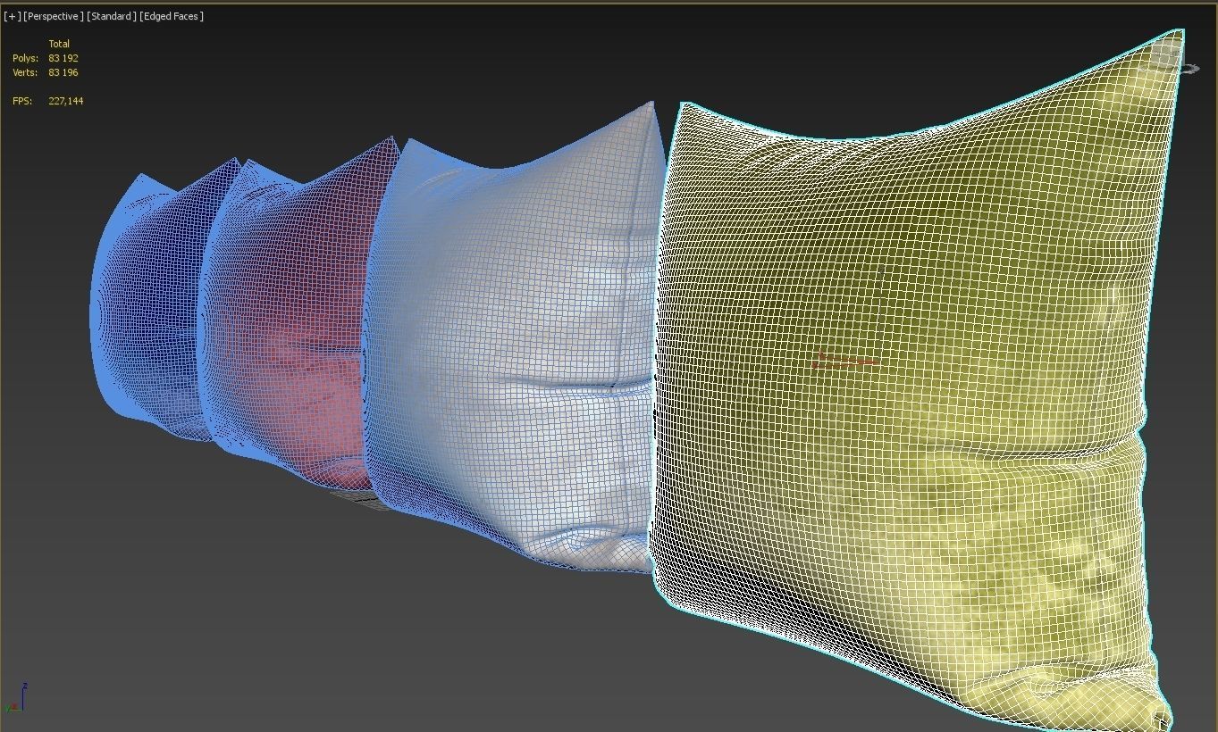 Decorative pillows set 039 3D model_12