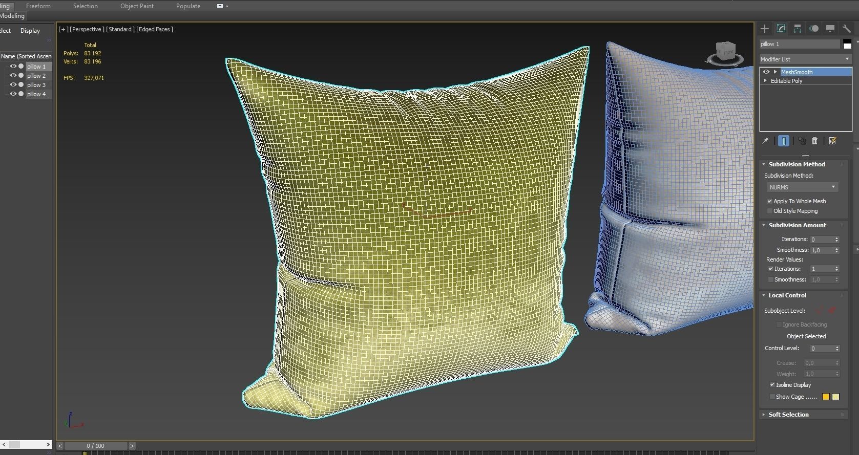 Decorative pillows set 039 3D model_11