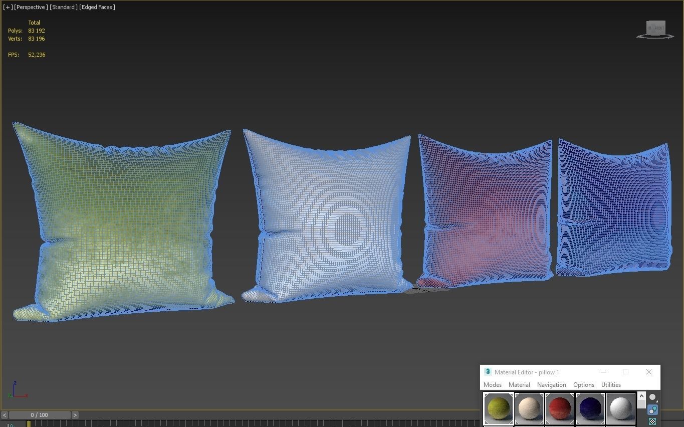 Decorative pillows set 039 3D model_5