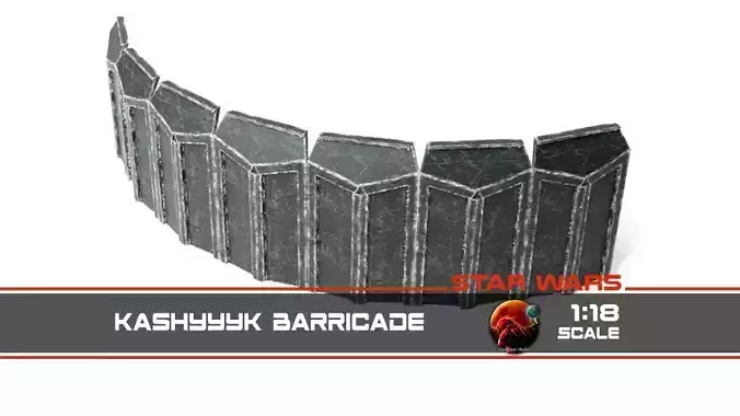 Kashyyyk barricade 1-18 scale Hasbro Kenner