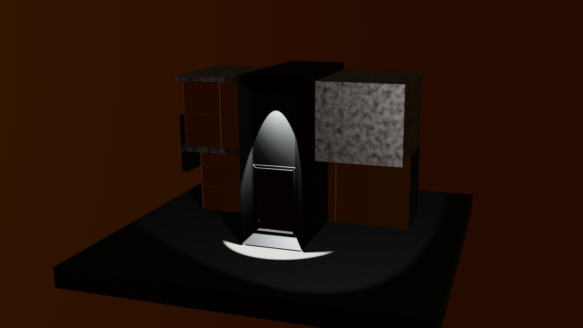 Modern house Free low-poly 3D model_4