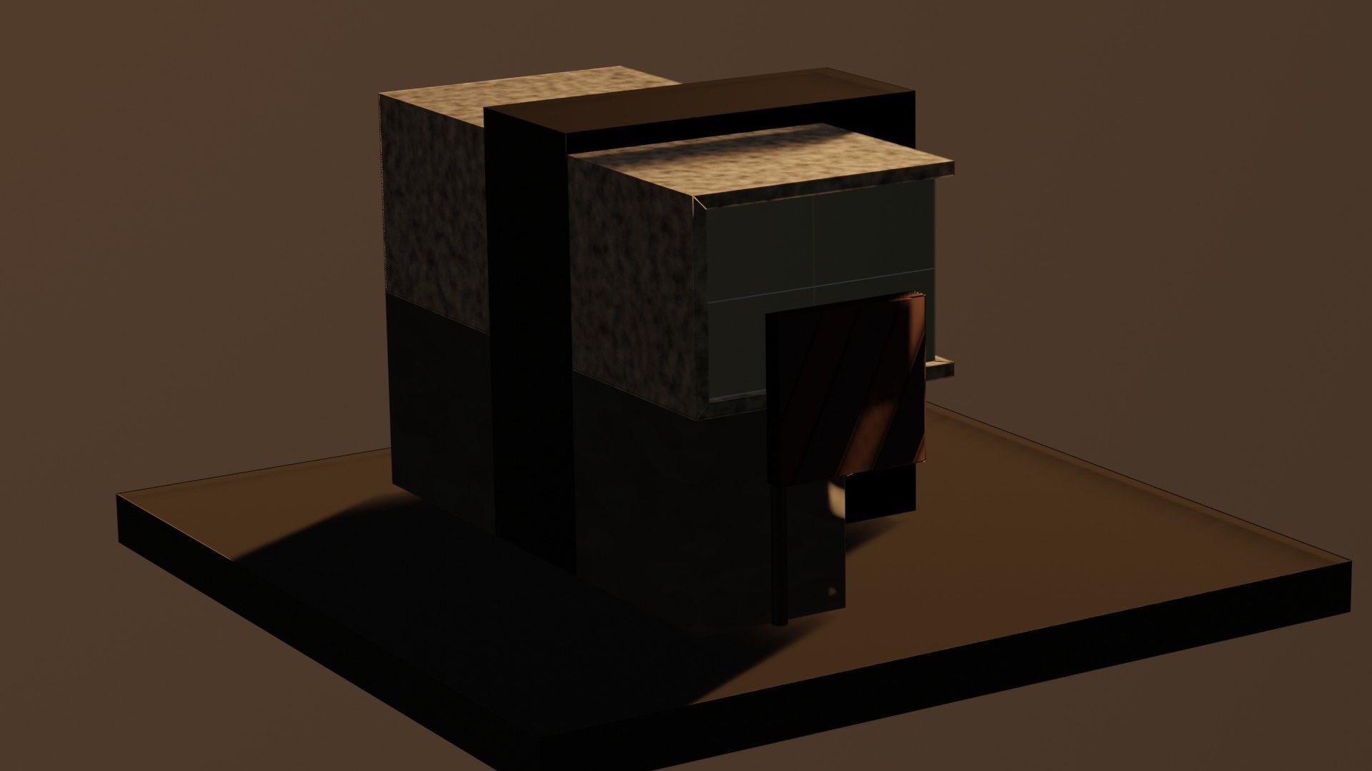 Modern house Free low-poly 3D model_3