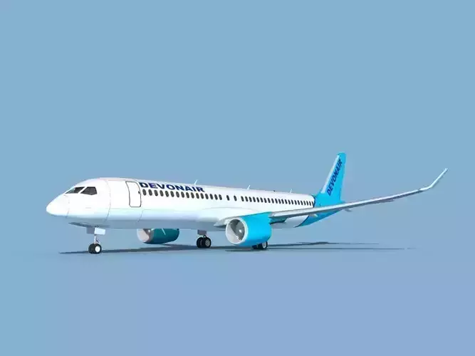 Airbus A220-300 Devon Air 3D model