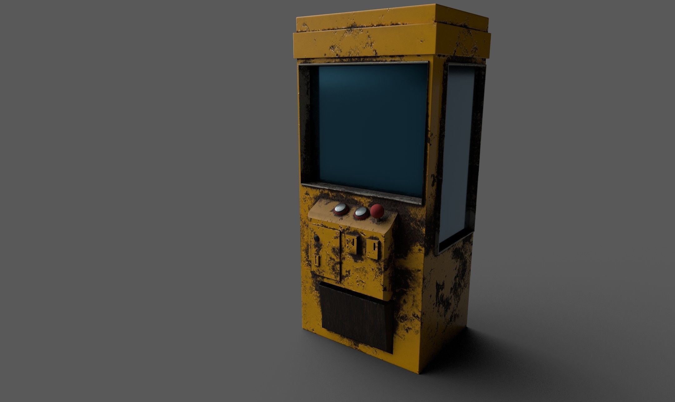 Post Apocalyptic Claw Machine or Slot Machine  Low-poly 3D model_3