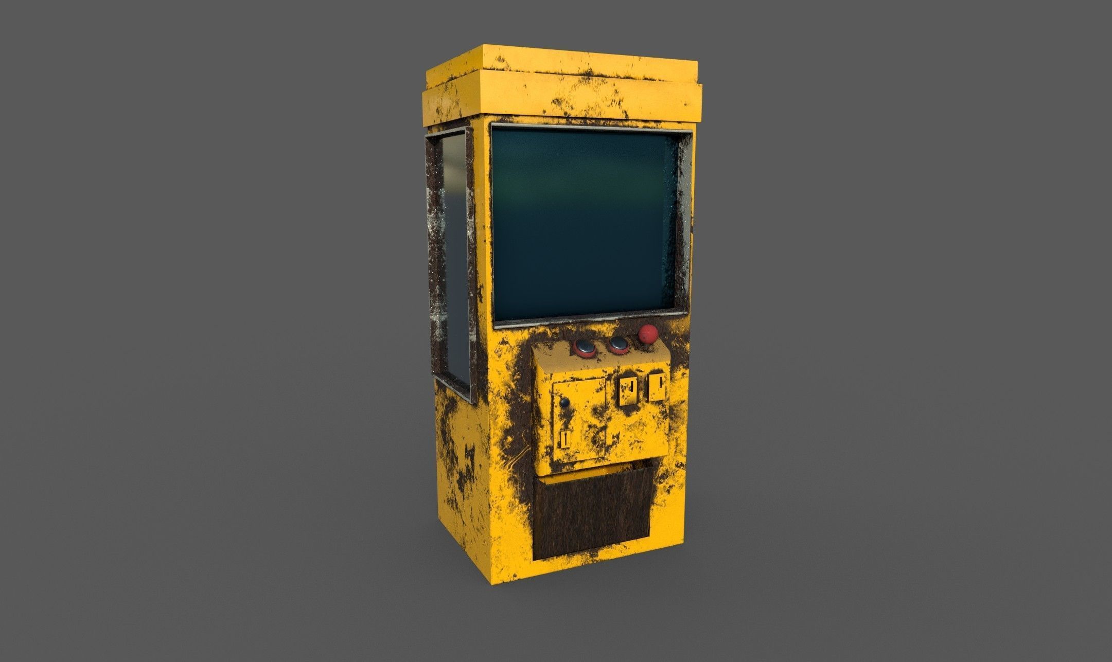Post Apocalyptic Claw Machine or Slot Machine  Low-poly 3D model_8