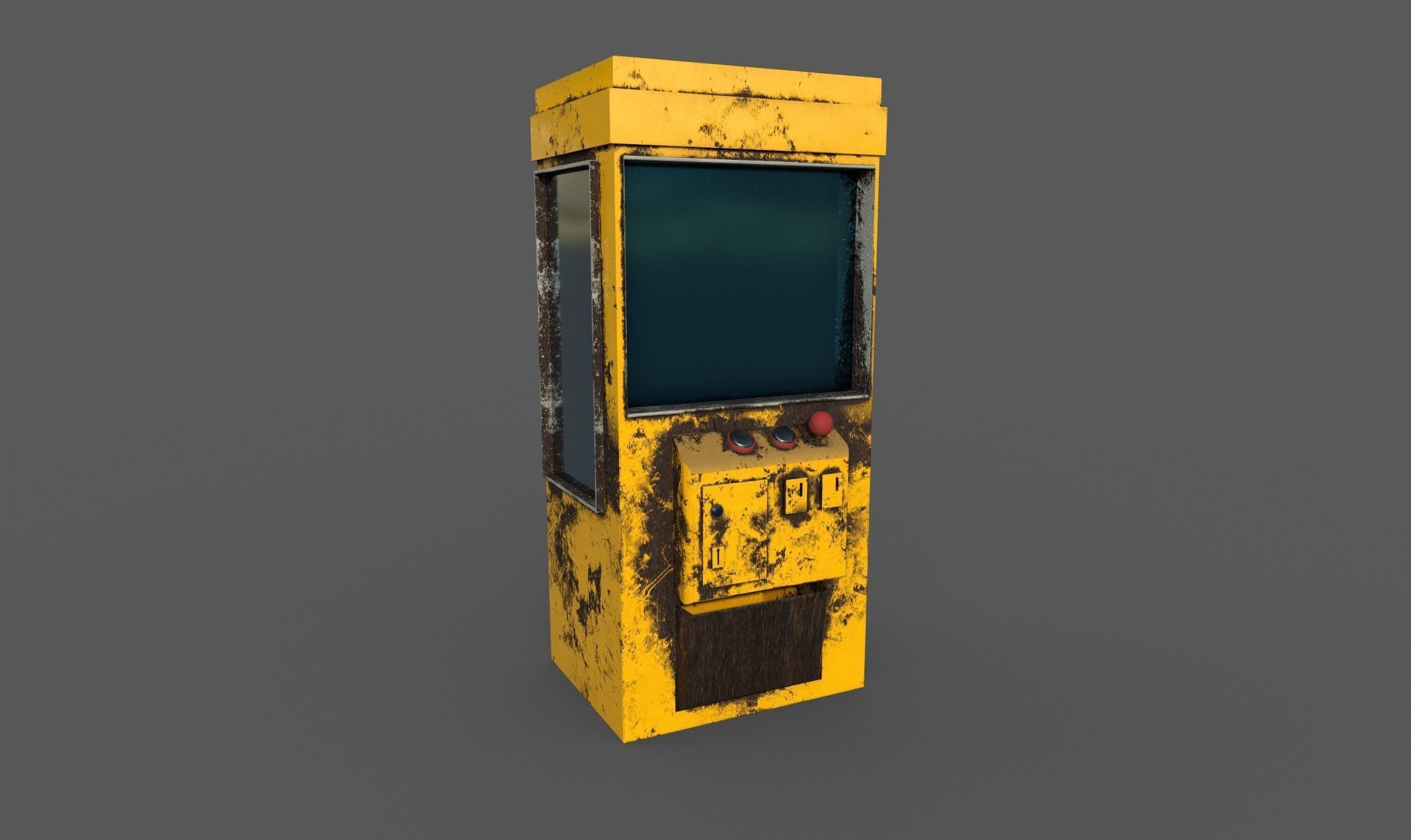 Post Apocalyptic Claw Machine or Slot Machine  Low-poly 3D model_9