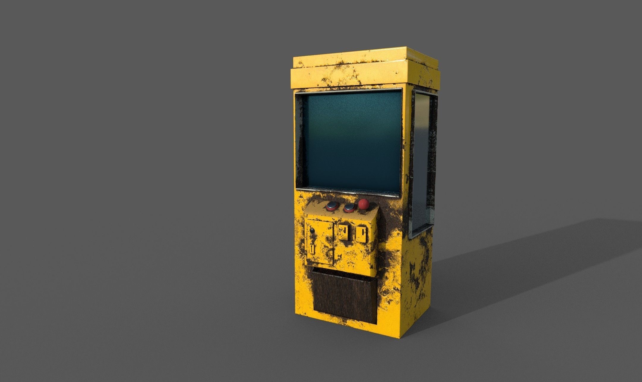 Post Apocalyptic Claw Machine or Slot Machine  Low-poly 3D model_7