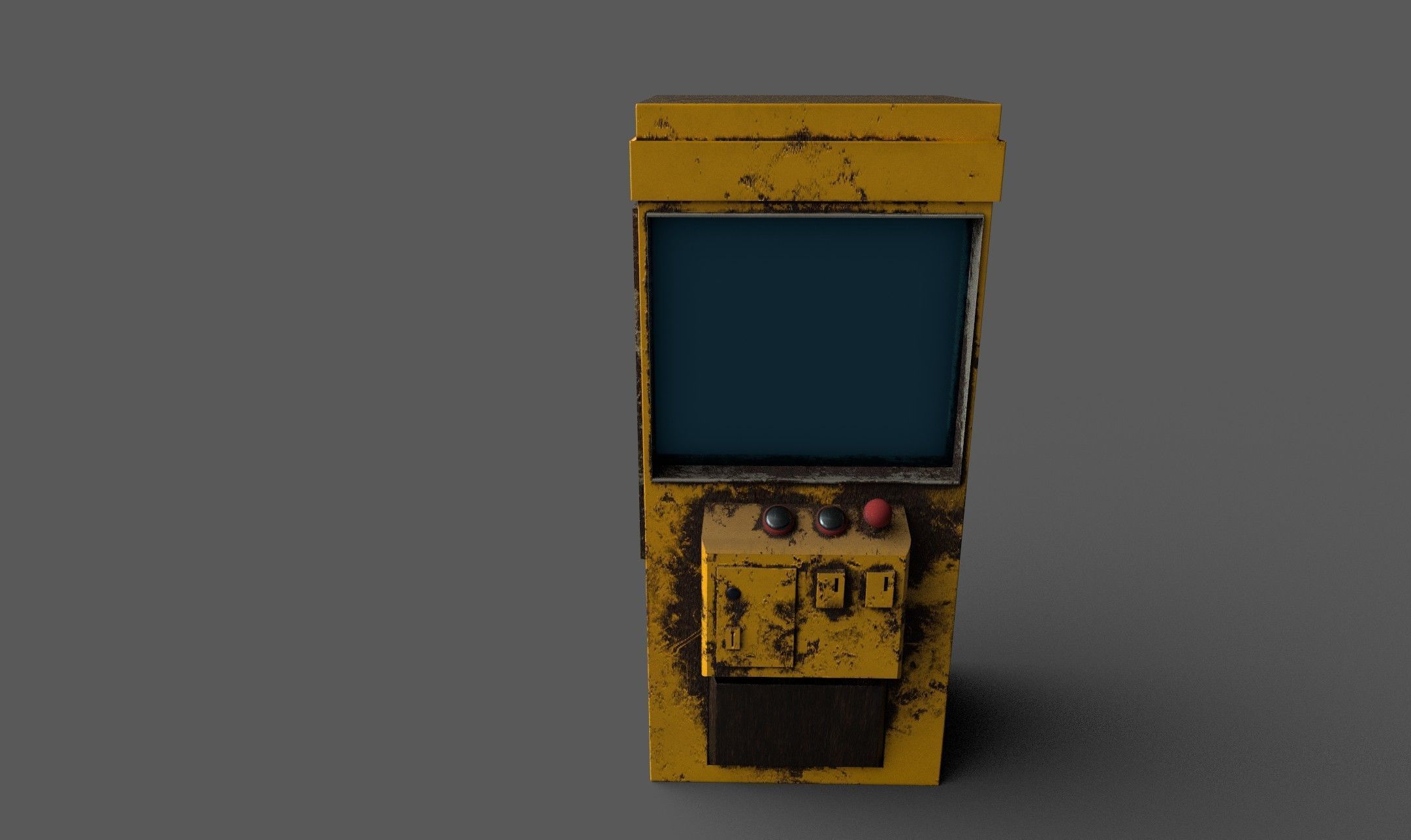 Post Apocalyptic Claw Machine or Slot Machine  Low-poly 3D model_1