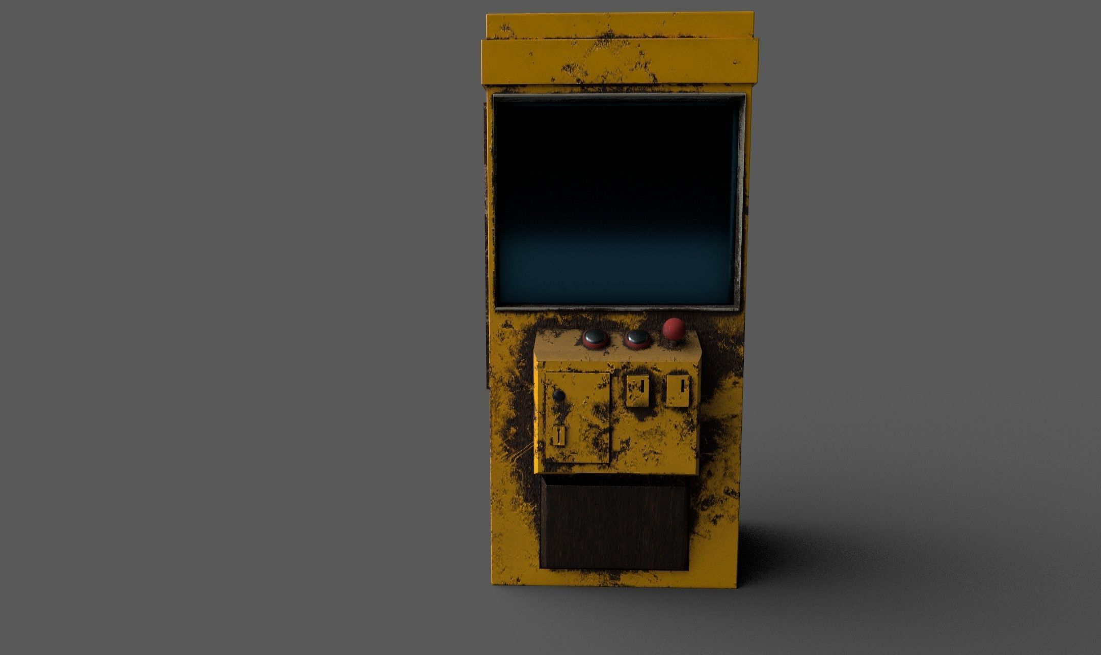 Post Apocalyptic Claw Machine or Slot Machine  Low-poly 3D model_2