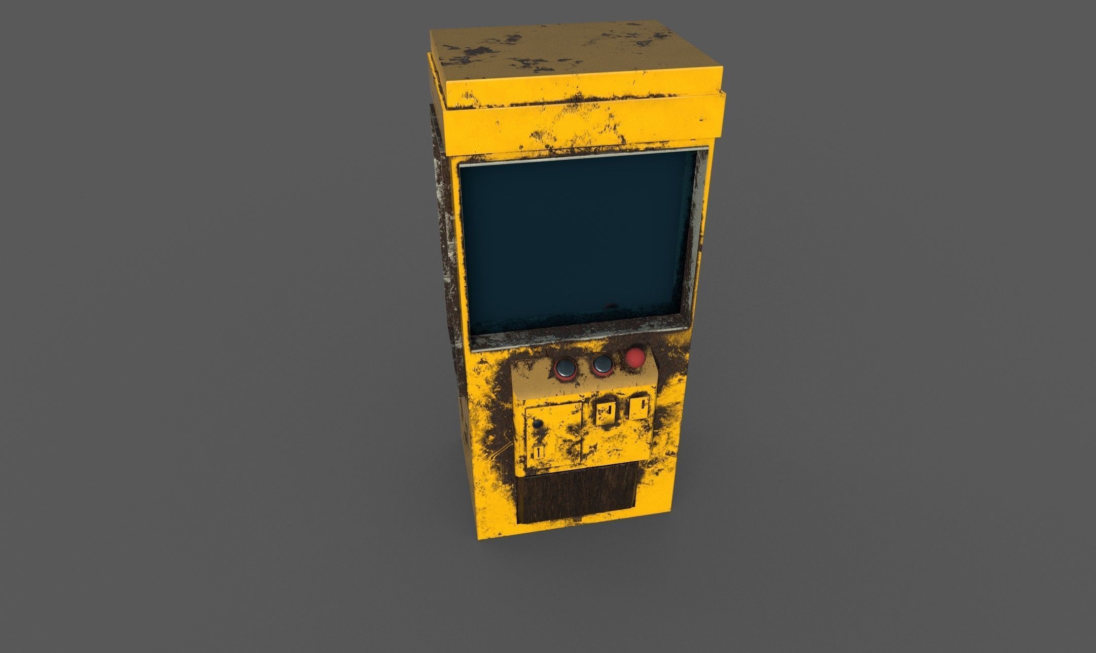 Post Apocalyptic Claw Machine or Slot Machine  Low-poly 3D model_10