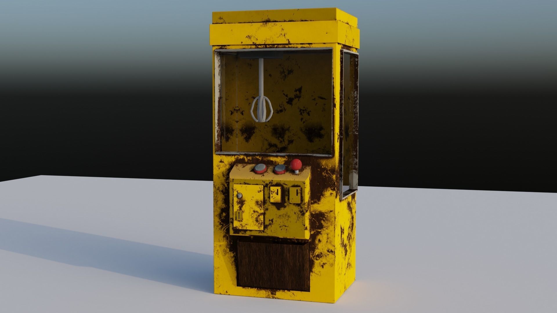 Post Apocalyptic Claw Machine or Slot Machine  Low-poly 3D model_4