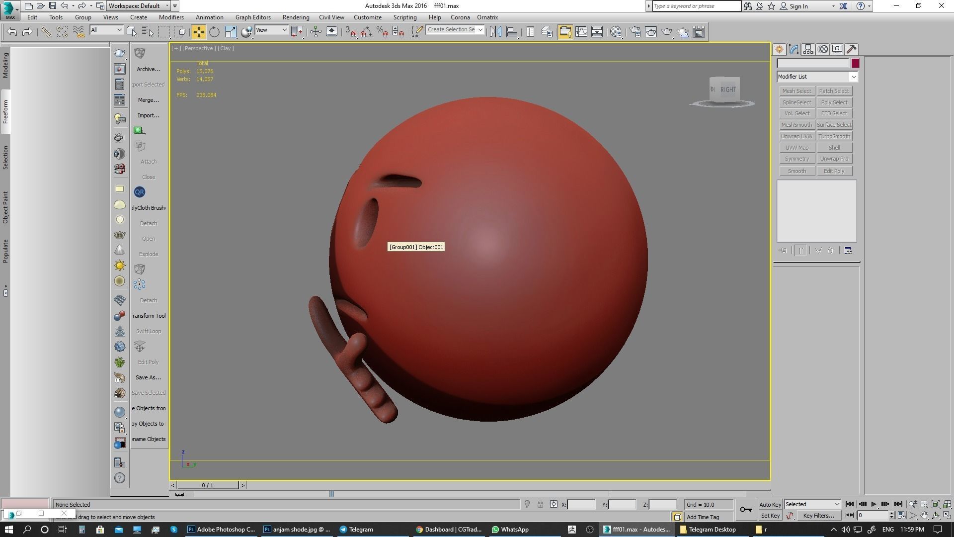 Emoji Thinking Face  3D model_25