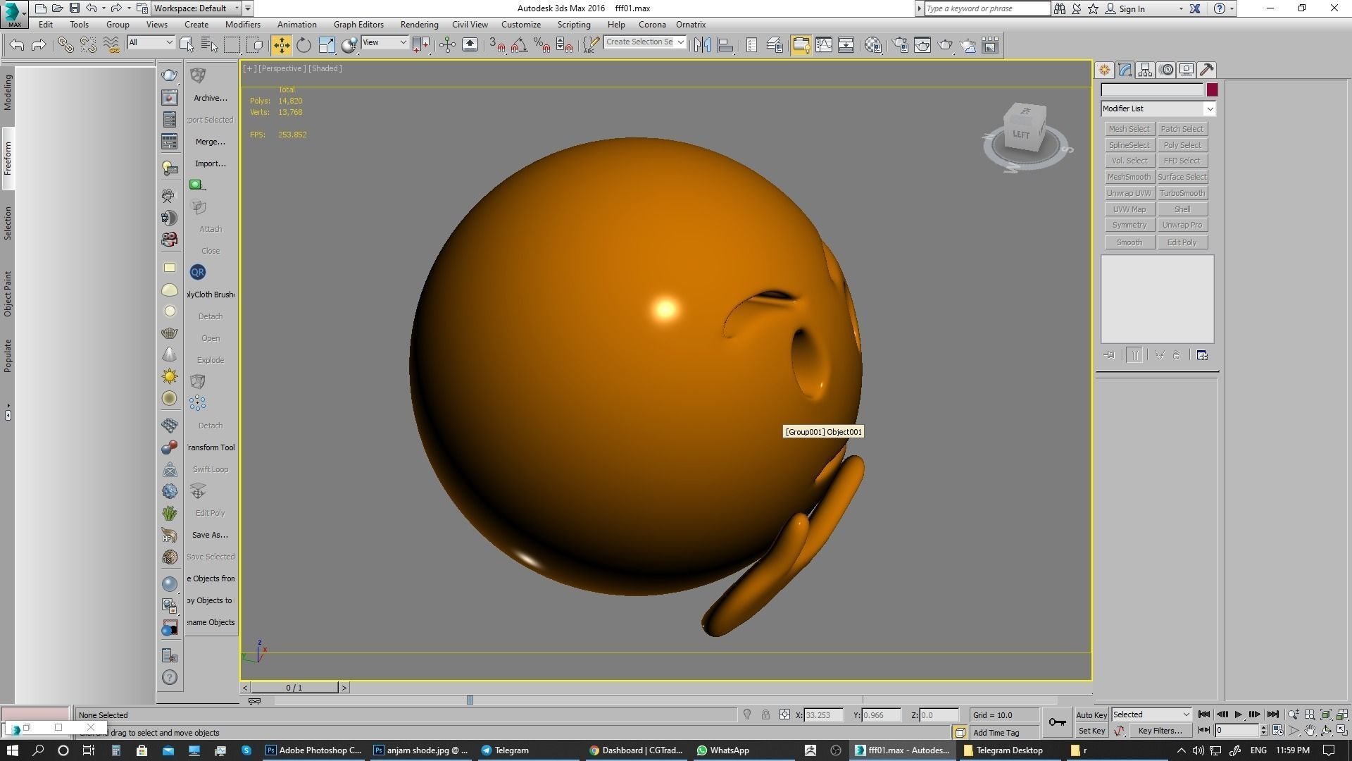 Emoji Thinking Face  3D model_9