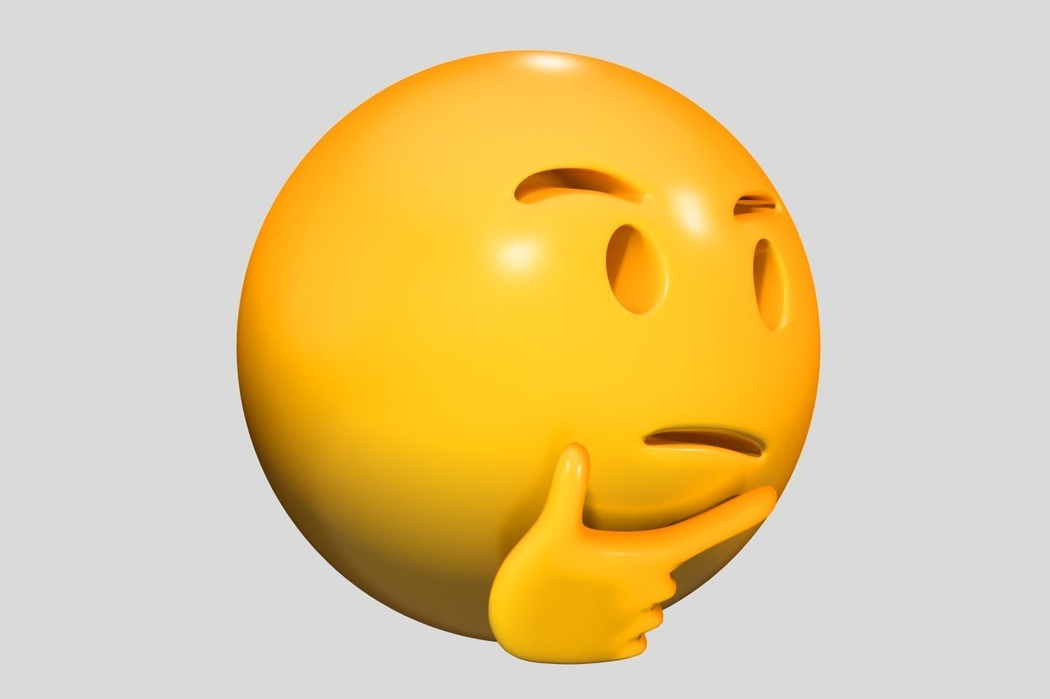 Emoji Thinking Face  3D model_1