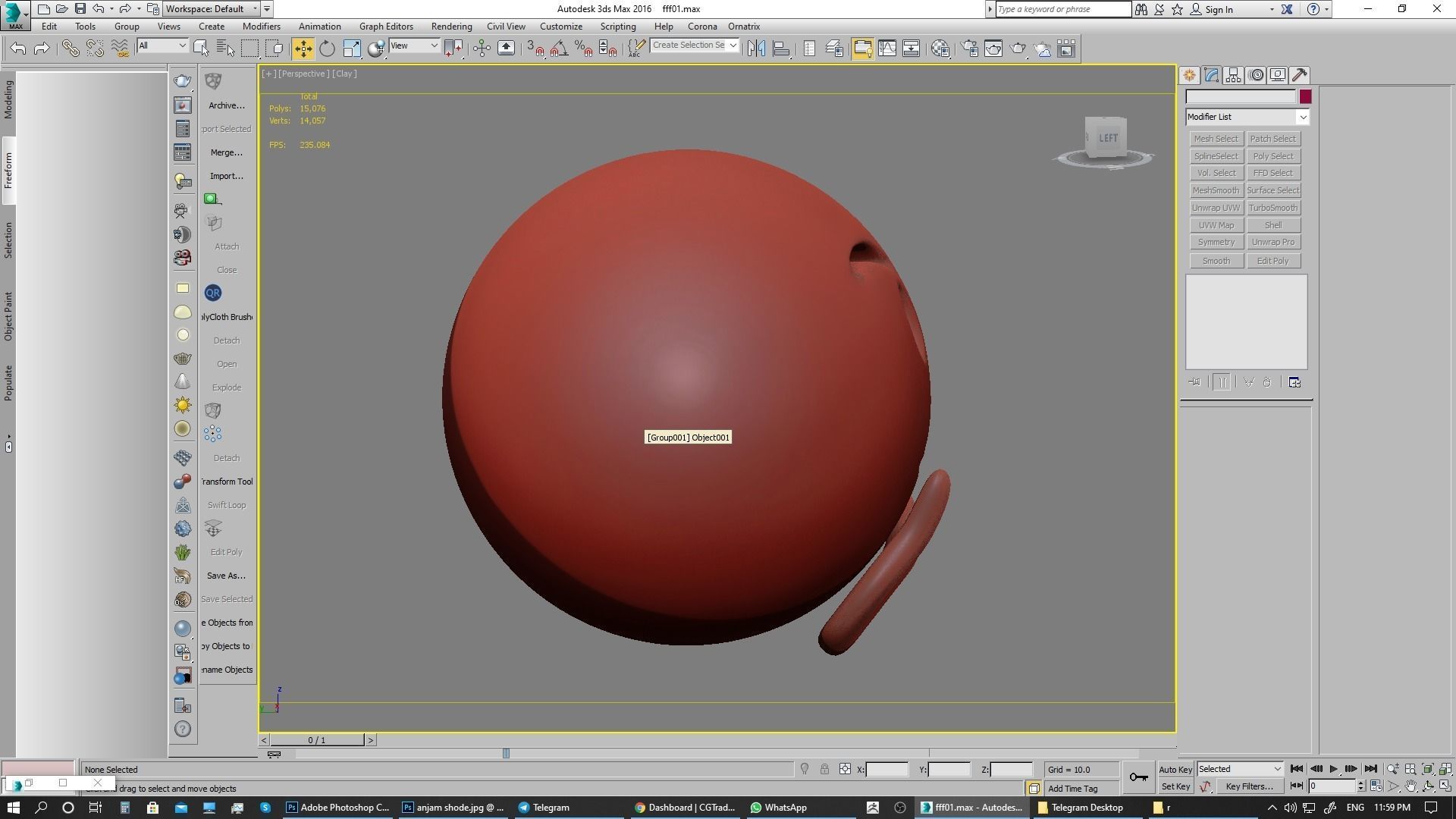 Emoji Thinking Face  3D model_14