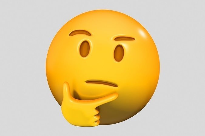 Emoji Thinking Face  3D model