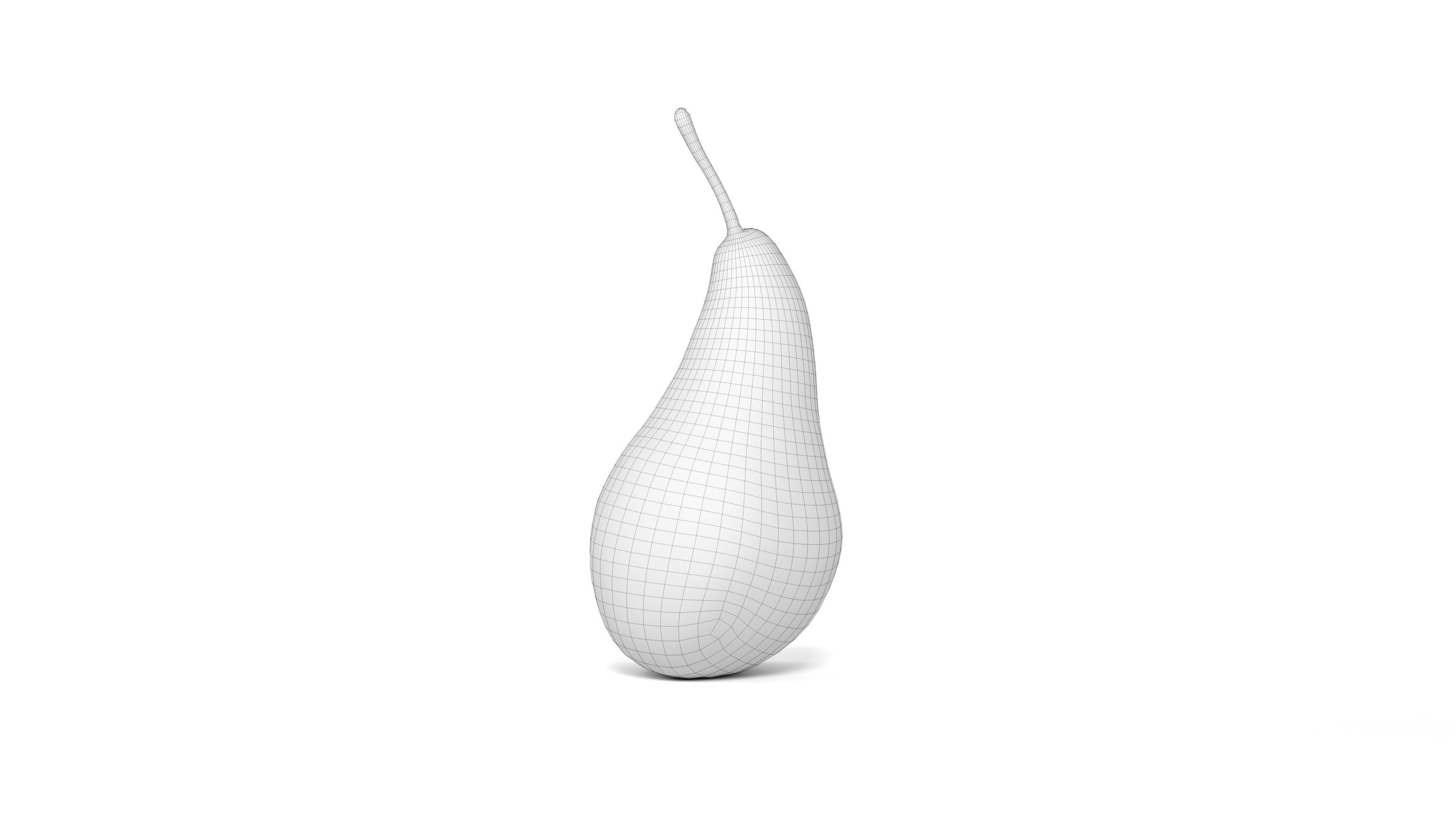 Pear Fruit Photoscan Low-poly 3D model_2