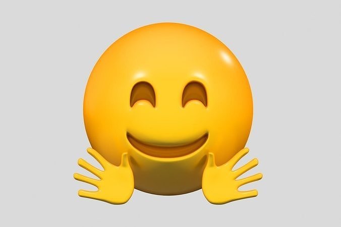 Emoji Hugging Face 3D model
