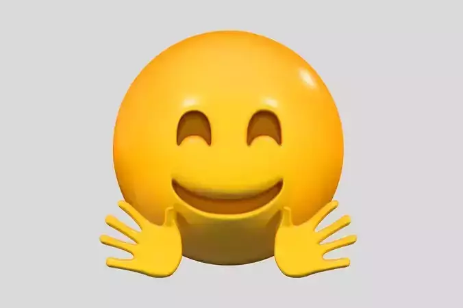 Emoji Hugging Face 3D model