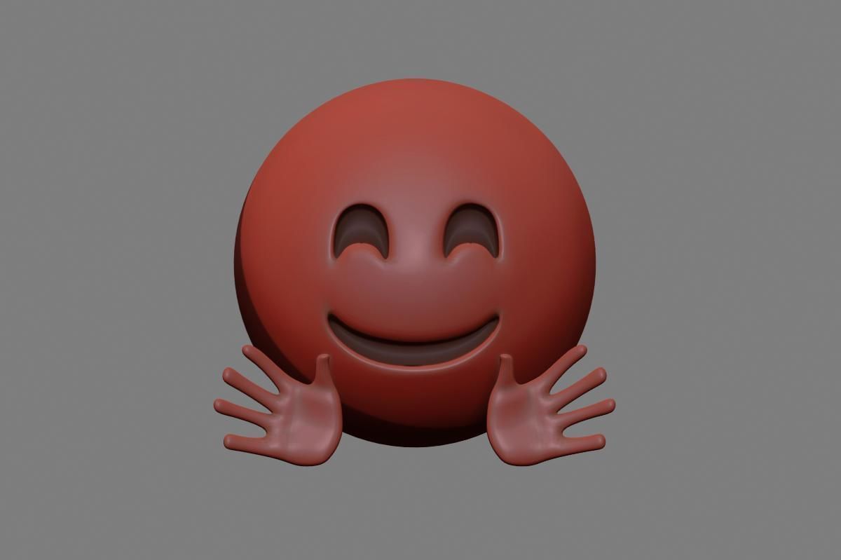 Emoji Hugging Face 3D model_43