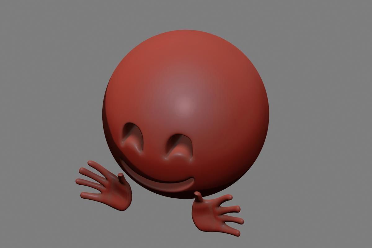 Emoji Hugging Face 3D model_41