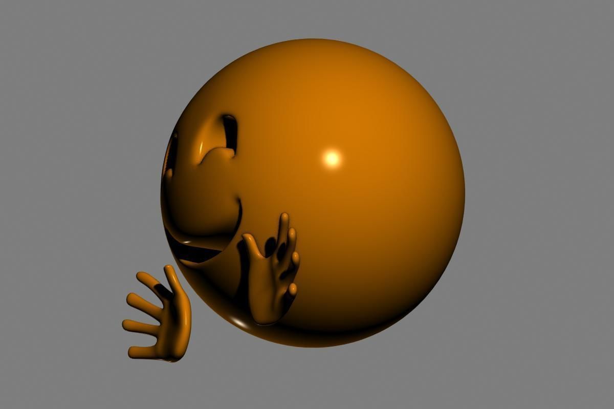 Emoji Hugging Face 3D model_7