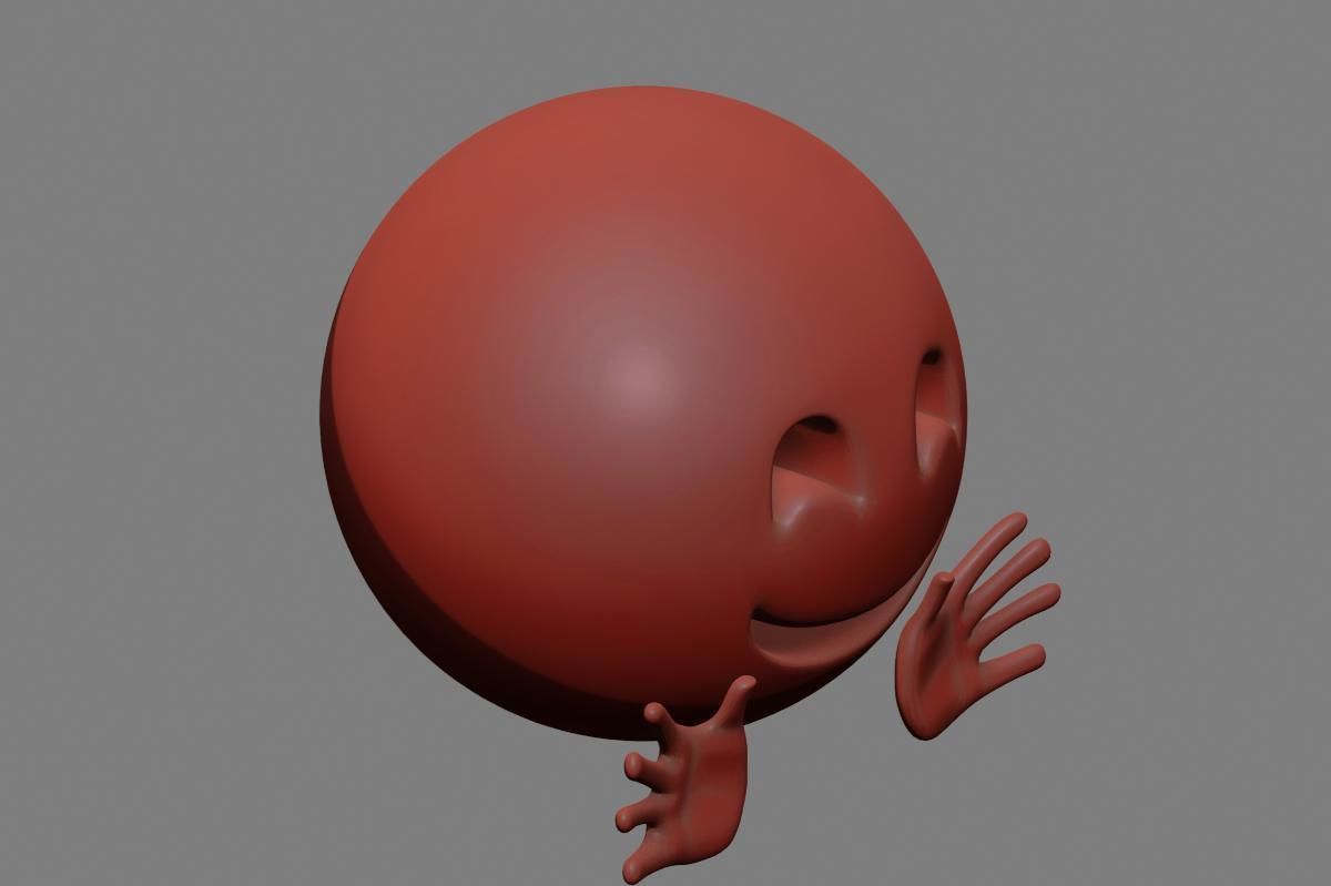 Emoji Hugging Face 3D model_37