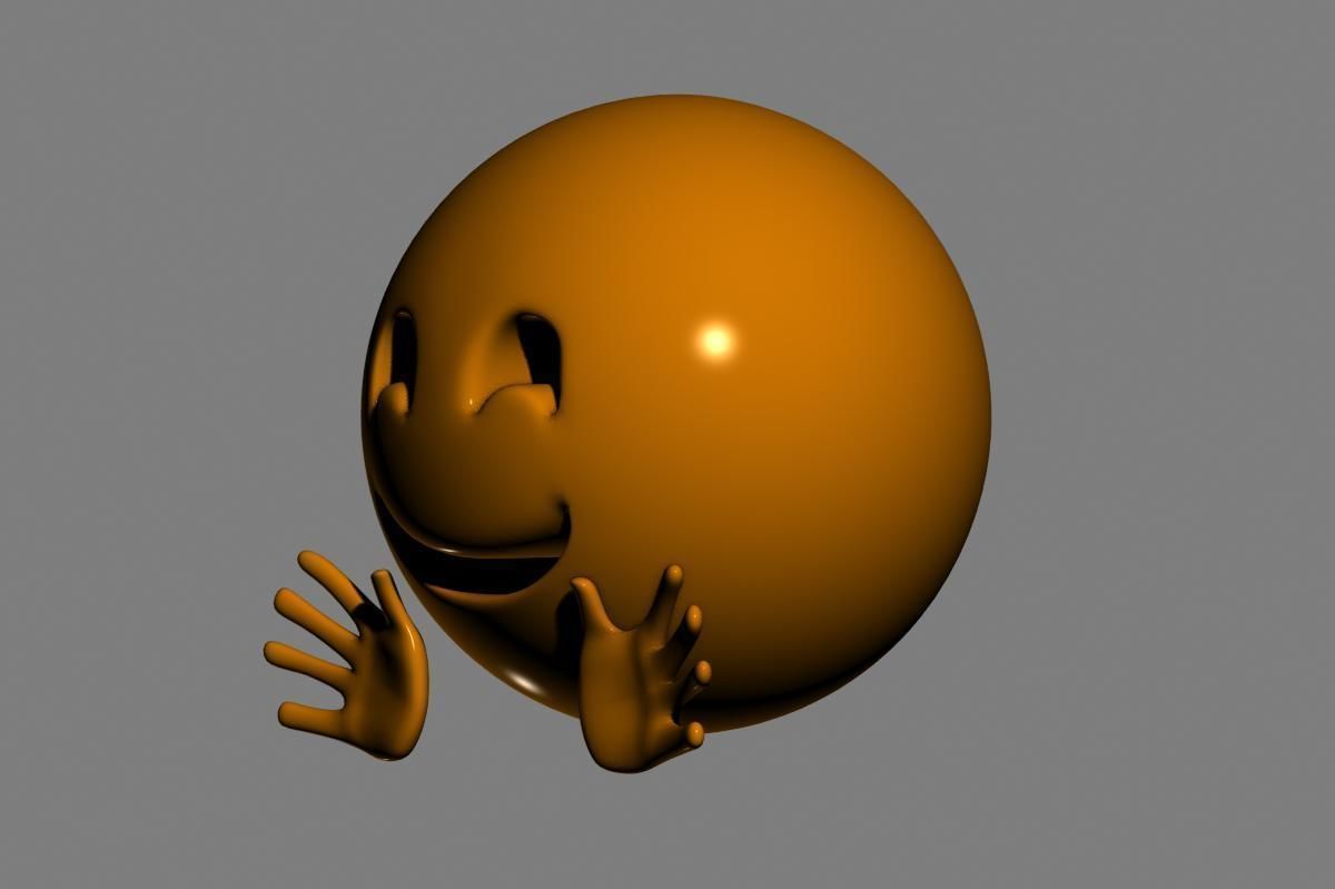 Emoji Hugging Face 3D model_5