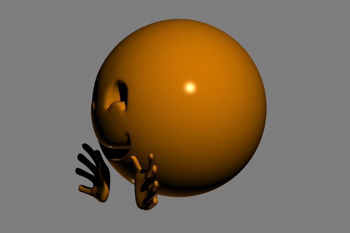 Emoji Hugging Face 3D model_6