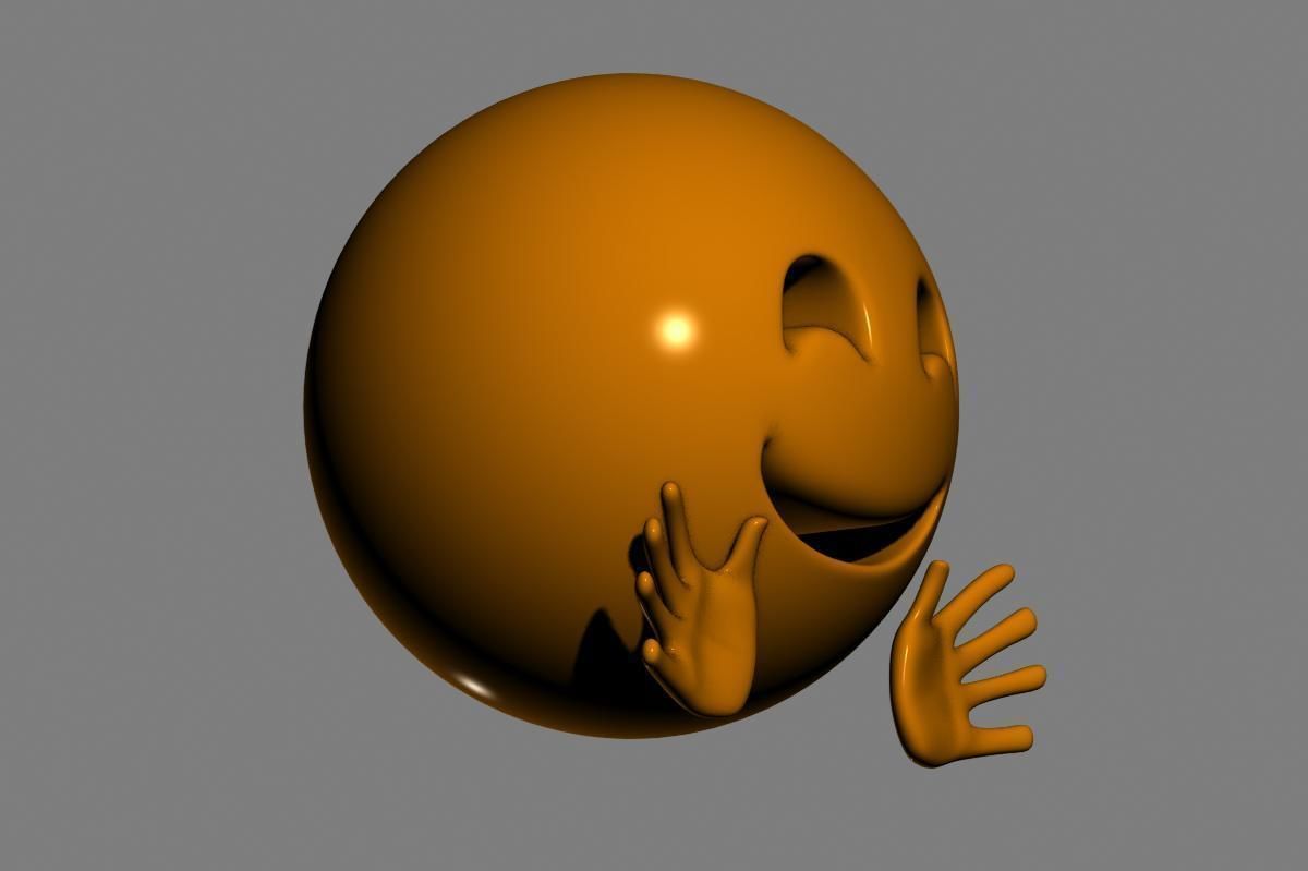 Emoji Hugging Face 3D model_14