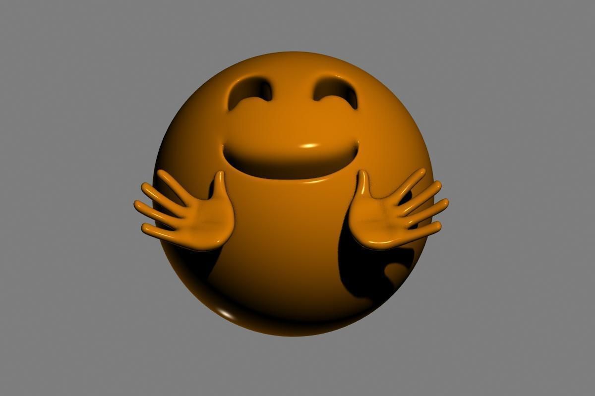 Emoji Hugging Face 3D model_21