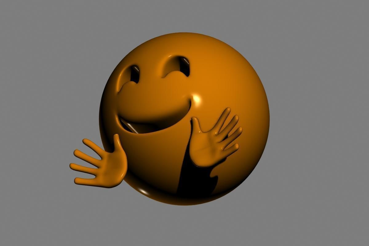 Emoji Hugging Face 3D model_9