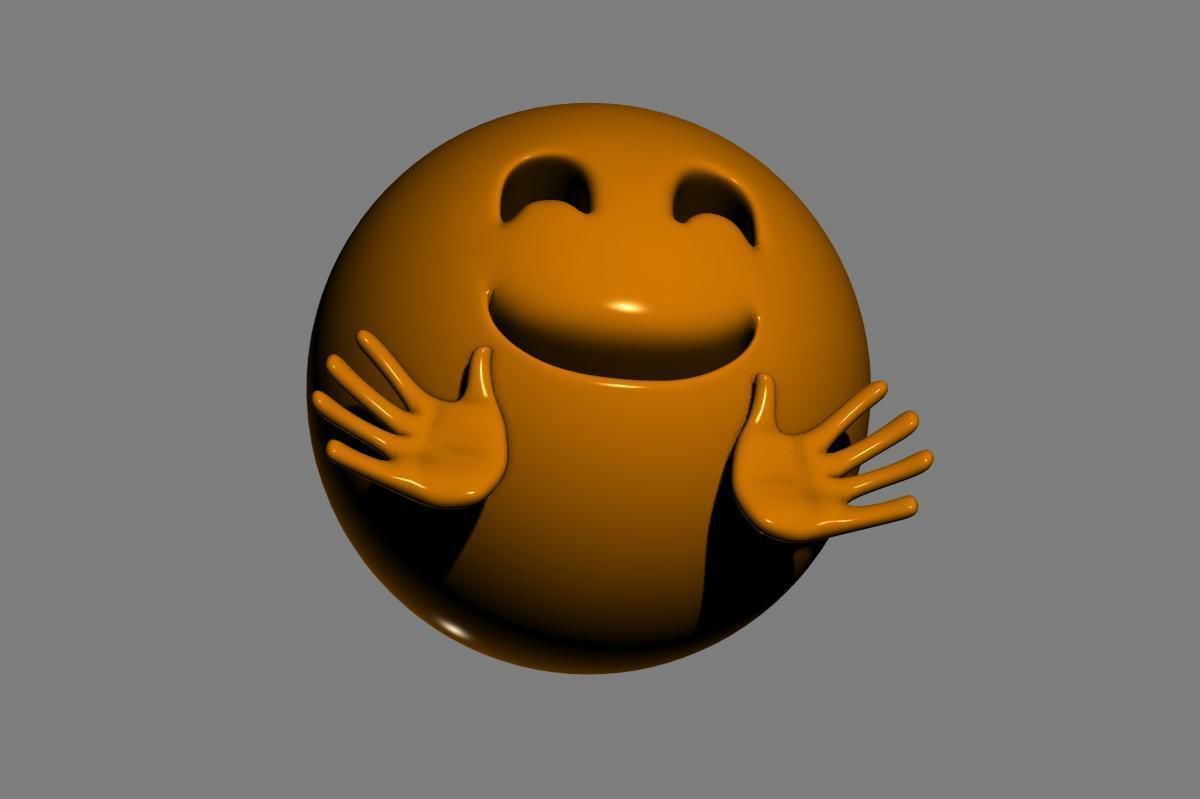 Emoji Hugging Face 3D model_11