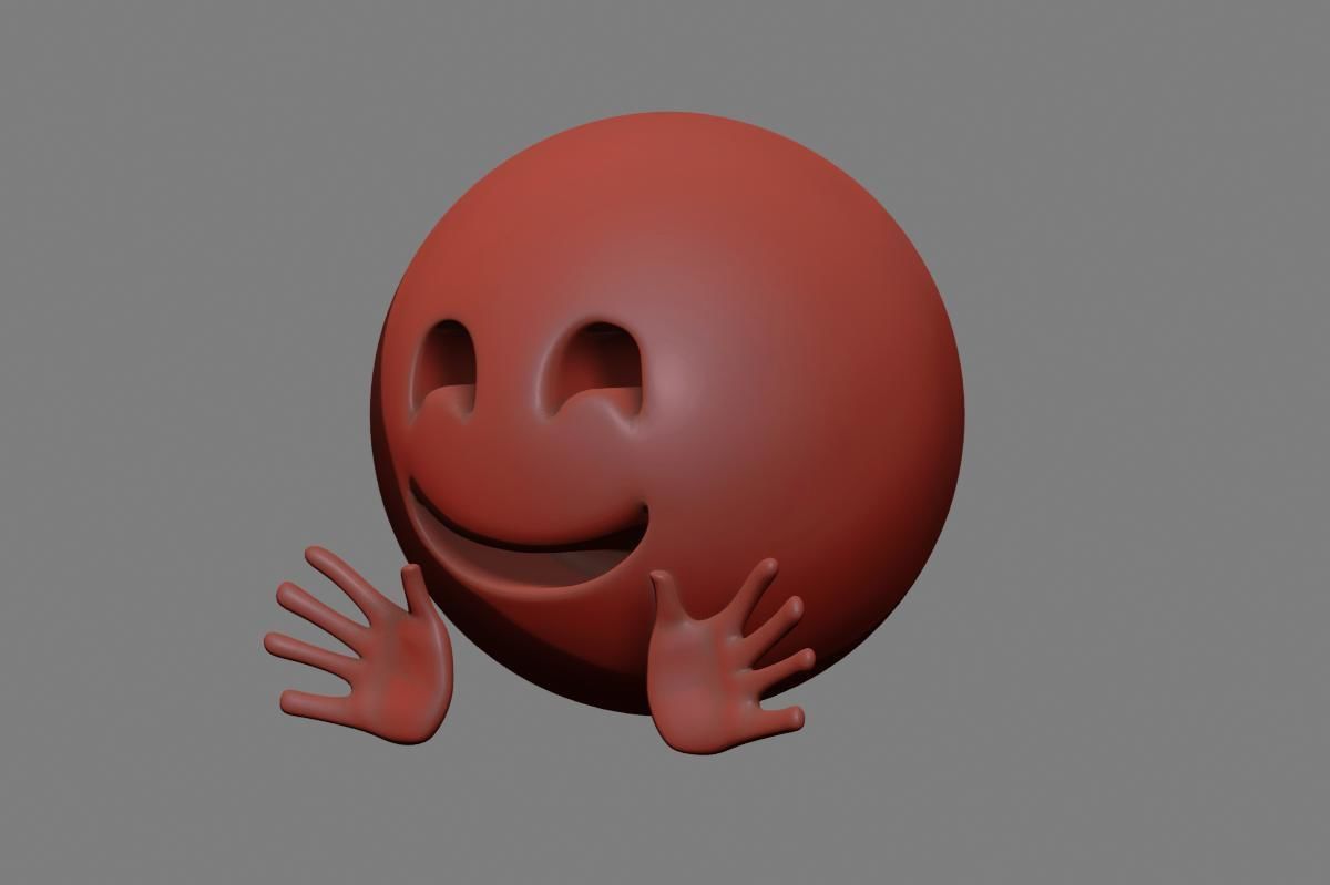 Emoji Hugging Face 3D model_25