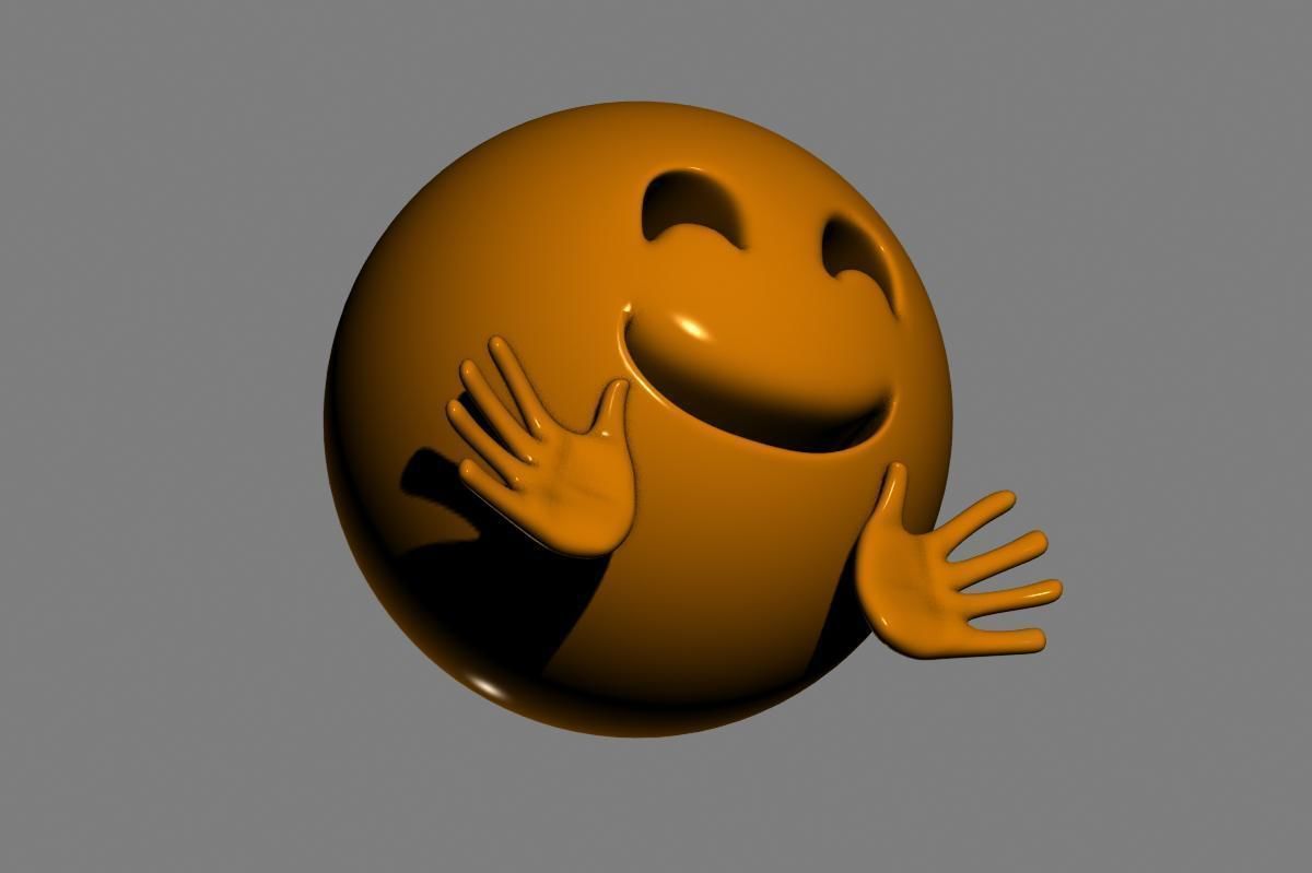 Emoji Hugging Face 3D model_12