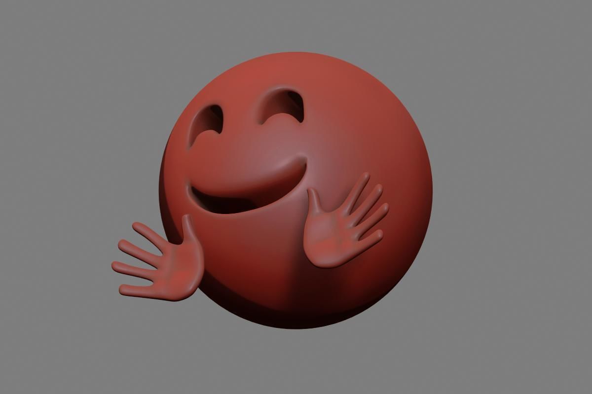 Emoji Hugging Face 3D model_30