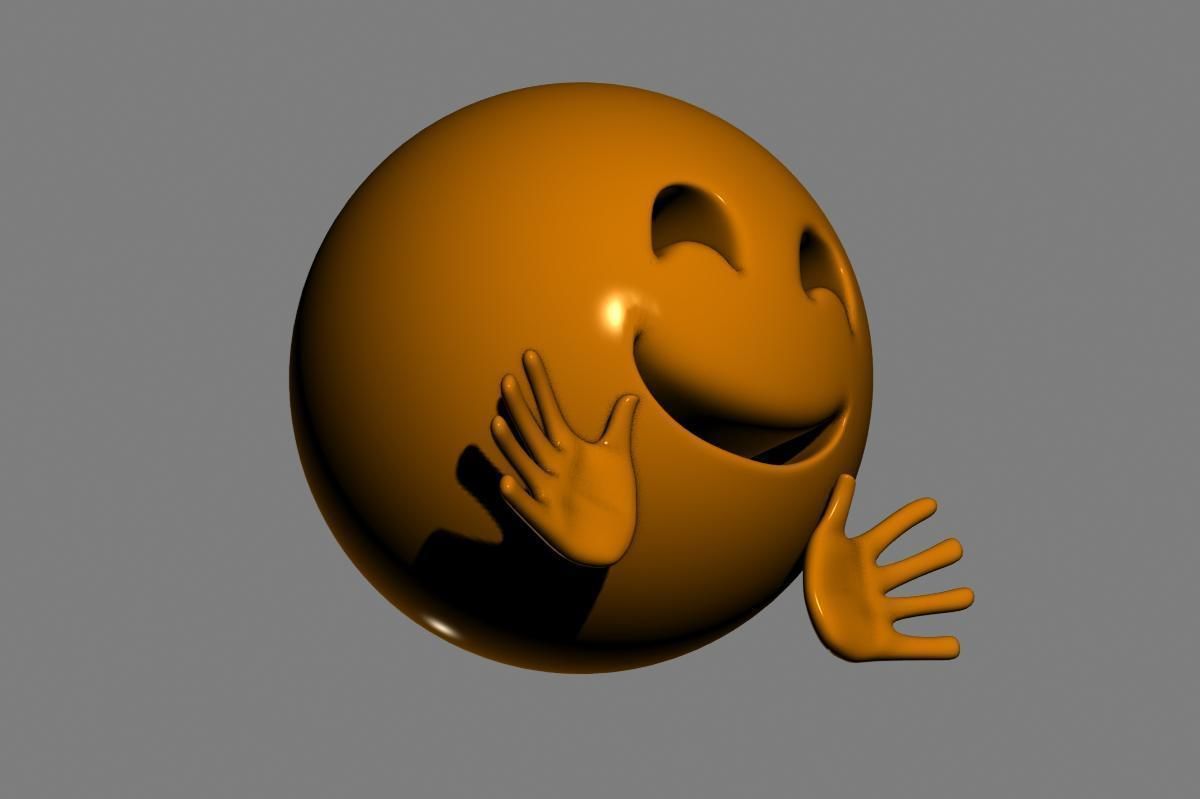 Emoji Hugging Face 3D model_13