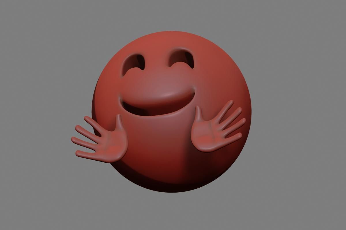 Emoji Hugging Face 3D model_31