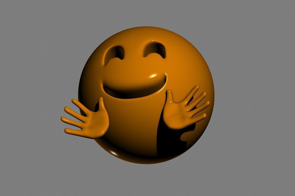Emoji Hugging Face 3D model_10