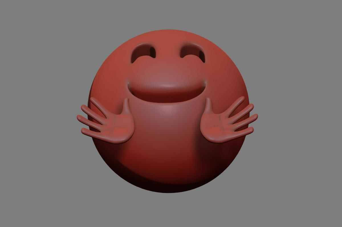Emoji Hugging Face 3D model_42