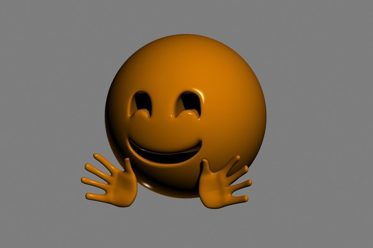 Emoji Hugging Face 3D model_3