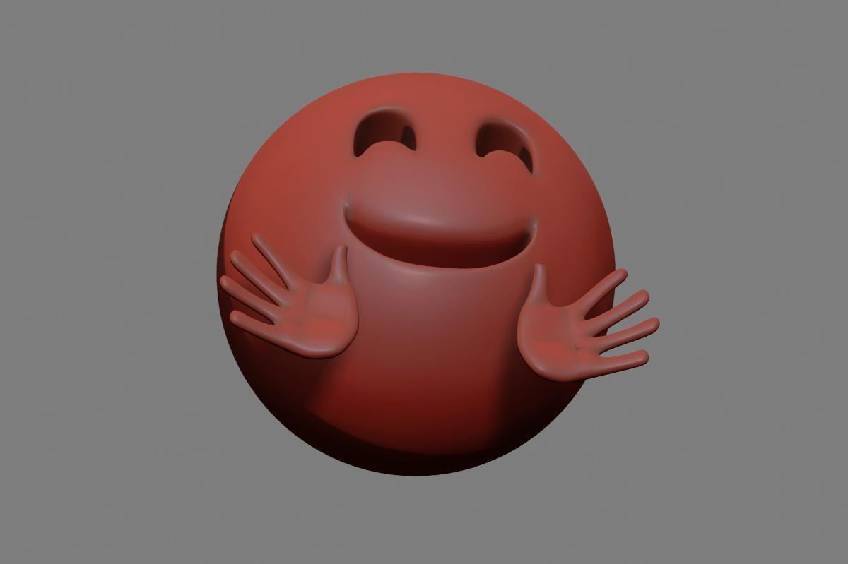 Emoji Hugging Face 3D model_32